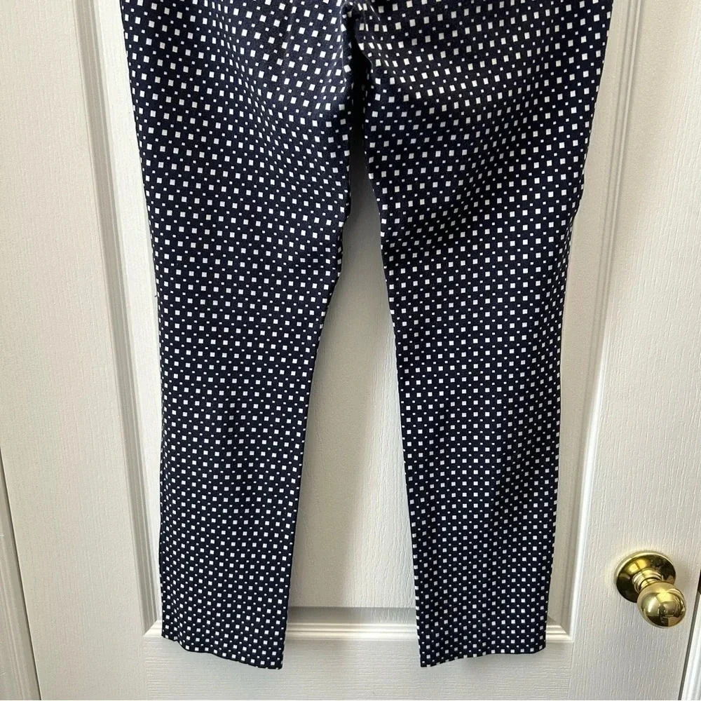 Ricki’s Blue White Cigarette Trousers Slim Ankle Cropped Pants Size 2 - Picture 9 of 16